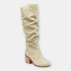 NWOT Kelsi Dagger Brooklyn Easton Slouch Knee High Suede Leather Boot Fawn Sz 8